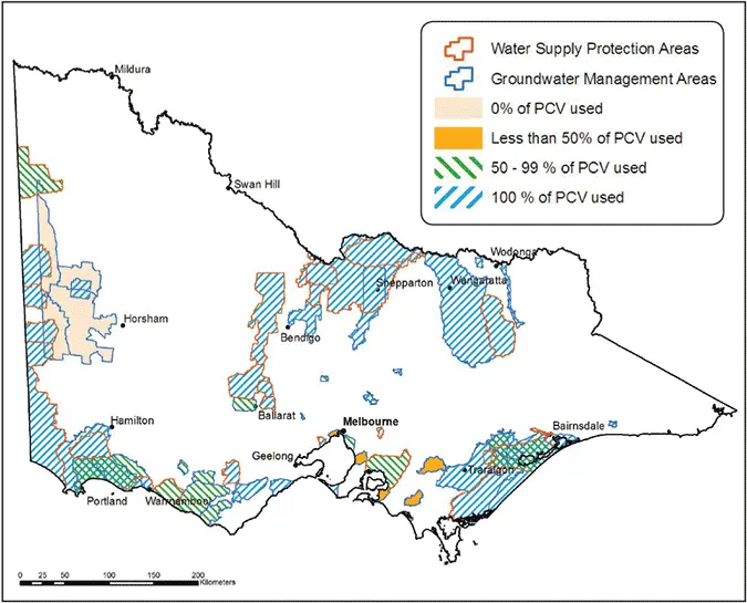 Victoria’s Groundwater Management Units and respective PCV